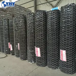 Exported to New Zealand market 1.22m wide and 50m long hot-dip galvanized hexagonal wire mesh