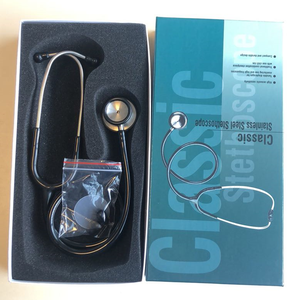 Stetoskop hitam anak, stetoskop medis profesional dobel kepala 2025 untuk anak-anak plastik sumber daya Manual - Product Image 3