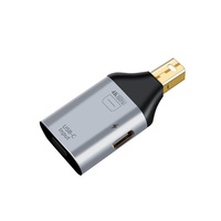 Convertisseur multi-appareils Type C vers DP, adaptateur Mini DP vers PD 100W, transfert audio HD le plus rapide, connecteur multimédia