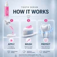 Sérum blanchissant pour les dents à l'hydroxyapatite pour le soin de l'émail, blanchiment des dents sensibles, sans peroxyde, élimination des taches