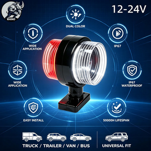 Luci LED Bicolore RHINO per Camion, Indicatori Laterali Doppi 12-24V Impermeabili, Accessori Auto - Product Image 6