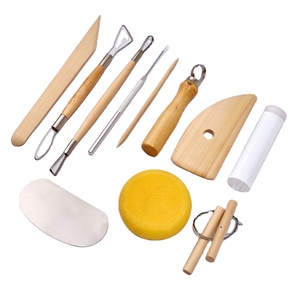 Cerámica para <span class=keywords><strong>principiantes</strong></span> Arcilla Cerámica Modelado Tallado Esculpir 11 piezas Herramienta de cerámica <span class=keywords><strong>Kit</strong></span> de inicio con estuche de transporte negro - Product Image 1