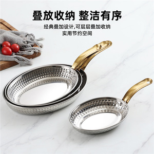 Stainless Steel Oval Serving Tray With Handle For Grilling Steak And Seafood Platter - Product Image 4