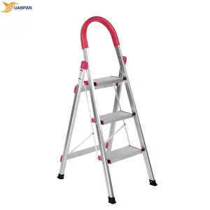 Aluminum Colorful 3 Steps 28.3inch Durable Safety Fold Platform Ladder Lock Adjustable Supplier
