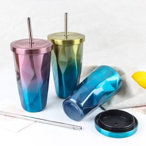 Termo de Café de Acero Inoxidable 304 de 17 oz con Pajita, Taza de Camping Personalizada, Aislamiento Térmico de 6 Horas, Diseño Minimalista - Product Image 3