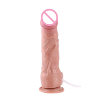 Hismith Sexual 9,5 Zoll Spritzender Silikon-Dildo 7 Zoll Einführbar mit KlicLok-System Freihändiges Erwachsenen-Intimspielzeug für Paare