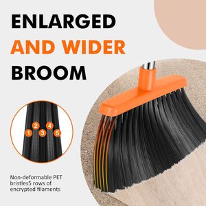 Heavy Duty 55 pouces Long manche extérieur grand angle <span class=keywords><strong>balai</strong></span> commercial <span class=keywords><strong>balai</strong></span> balayage pour intérieur maison Garage pelouse béton - Product Image 3