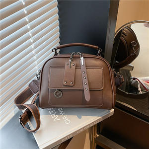 Bolso de Mano de Cuero Suave Vintage para Mujer, Versátil, de un Solo Hombro, Gran Capacidad, Correa Ancha, Bolso Cruzado - Product Image 2