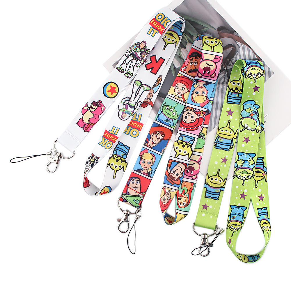 Custom Lanyards Hot Sale Lovely Cartoon Toys Story Buzz Woody Lanyard Phone USB ID Card Accessories Lanyards Promotional Gift Image 3
