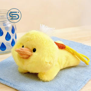 Peluche a forma di anatra in fibra di poliestere, texture morbida, design dettagliato, cuciture resistenti, adatto per il gioco al coperto - Product Image 4