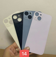 Vitre arrière de remplacement à grand trou pour iPhone 14 Plus 14 Pro Max, panneau arrière en verre, couvercle de batterie, porte, OEM
