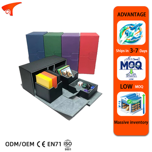 Torson Flip'n'Tray 200+ Cajas Protectoras de Cartas PU Diseñadas para Cartas TCG de Magic Double-Sleeve Commander + Bandeja para Dados - Product Image 1