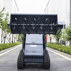 Farm <b>Cultivator</b> Rotary Tiller With Tracks Black High Productivity For Field Cultivation - Product Image 1
