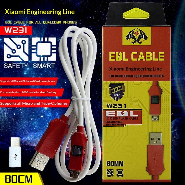 For Engineering Flash Cables (Y-Type) for Qualcomm Phones Enabling Forced Activation 9008 Port USB-A/Micro-USB/USB-C