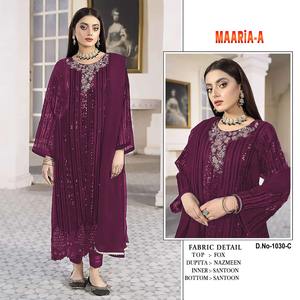 Robe de soirée très brodée et très vendue Costume Salwar pakistanais disponible au prix de gros - Product Image 3