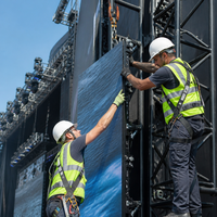 Mur vidéo LED extérieur P3.91 à louer 500x1000mm IP65 Écran LED couleur étanche à raccordement sans soudure pour festival de musique de grande envergure