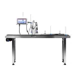 Impresora láser de código de lote en línea barata de bajo precio, cinta transportadora, máquina de impresión de inyección de tinta