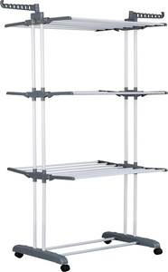 Moderno Perchero Metálico Ecológico de Tres Niveles Ajustables y Duradero con <span class=keywords><strong>Base</strong></span> de Mármol para Organizar Ropa en el Baño - Product Image 3