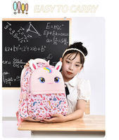 Sac à dos enfant 3D dessin animé animal, sac d'école mignon requin pour garçons, sac à dos licorne pour tout-petits, sac léger pour l'école primaire, OEM