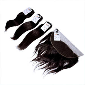 Extensiones de pelo brasileñas con malla, pelo natural virgen con cierre frontal HD 360, 13x4, 13x5 - Product Image 5