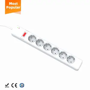 Vastfafa EU standard 6ac outlets extension electrical power strip