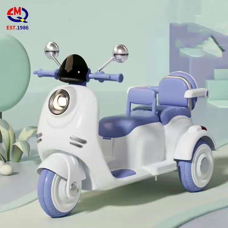 New Children's Charging Electric Motorcycle 1-8 Year Old Double Person Remote Control Toy Car Kids Tricycle Motor