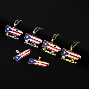 Collar con colgante <span class=keywords><strong>de</strong></span> bandera <span class=keywords><strong>de</strong></span> mapa <span class=keywords><strong>de</strong></span> <span class=keywords><strong>Puerto</strong></span> <span class=keywords><strong>Rico</strong></span> <span class=keywords><strong>de</strong></span> acero inoxidable con goteo <span class=keywords><strong>de</strong></span> aceite Vintage dorado <span class=keywords><strong>para</strong></span> hombres y mujeres, accesorios <span class=keywords><strong>de</strong></span> collar caliente 2024 - Product Image 2