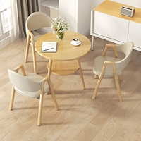 Ensemble table et chaises en panneaux de bois écologiques, design chinois durable, idéal pour petits appartements, cafés et salons de thé