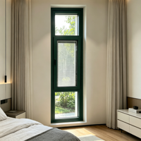 Ventana Abatible Interior RC4 de Diseño Moderno y Minimalista para Apartamentos Urbanos, Vidrio Templado de Doble Capa con Junta de Sellado Antipolvo