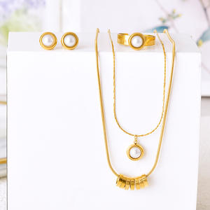 Juego de Joyería para Mujer de Alta Gama, Estilo Ligero y Lujoso, Versátil, con Anillo de Perlas para Bodas y Fiestas, Venta al por Mayor de Fábrica - Product Image 2