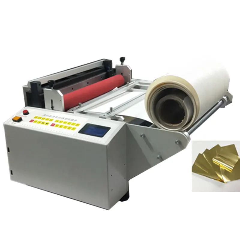 microcomputer fabric paper pvc pe PET protective film roll to sheet measuring cutting machine