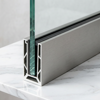 Base en aluminium moderne pour garde-corps en verre sans cadre, balustrade, quincaillerie pour escalier et balcon