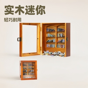 Wooden Mini Bookshelf Desktop Organizer Solid Paulownia Wood Rectangle Standing Type Neatening <b>Storage</b> Office Decor - Product Image 5