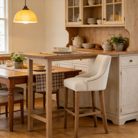 Tabouret de bar commercial moderne en bois massif et tissu, design unique, style antique, vente chaude, mobilier de restaurant, salle à manger, hôtel, salon