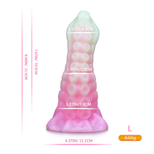 Dildo Anal de Fantasía Hecho a Mano de Silicona Líquida, Coleccionable, Colorido, con Forma de Dragón Pulpo y Diseño de Mano Volcada, para un Placer Intenso - Product Image 4