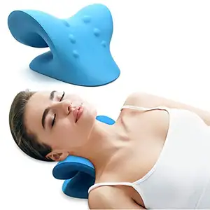 Großhandel Blue Chiropractic Pillow Neck Stretcher Hals und Schulter Relaxer Cervi cal Traction Device für TMJ Schmerz linderung