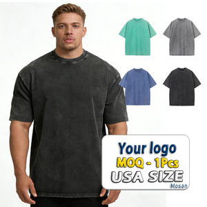4 Pacchi di T-Shirt Oversize 220g in Cotone Non Tessuto a Maniche Corte, Casual, Resistenti all'Acqua e Lavabili - Product Image 1