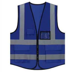 سترة عاكسة للبناء المروري مرحبا فيس متعددة الجيوب سترة سلامة الملابس - Product Image 2