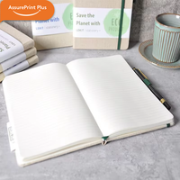 Carnet de notes professionnel en lin durable avec couverture rigide, sangle élastique, impression personnalisée, pages épaisses - Cadeau écologique pour les entreprises