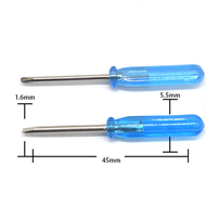 Grosir Set alat obeng Mini 2.5mm Phillips, jam tangan terisolasi saku kepala sekrup berlubang kelas industri dapat disesuaikan OEM