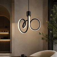 Ampoule LED décorative NEXcell 12W à triple boucle, culot E26 ou E27, pour éclairage suspendu de café ou d'hôtel