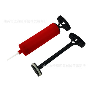 Mini Air Pump Plastic Manual Hand Push For Ball Inflating Portable With Valve Adapter 17cm Length - Product Image 5