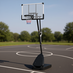 Sistema de Baloncesto Independiente Spalding, Tablero Resistente a Impactos con Altura Ajustable de 5-10', Equipamiento para Cancha - Product Image 2