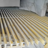 Profilés en I et en H en composite FRP GRP pultrudé sur mesure, passerelle en grille en fibre de verre non conductrice pour toiture solaire