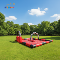 WINSUN Petit circuit de course gonflable d'intérieur, parcours d'obstacles gonflable pour adultes, circuit de course gonflable d'extérieur pour enfants