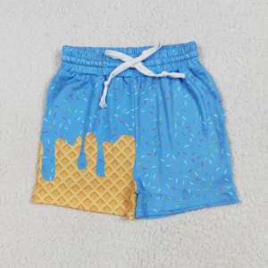<b>Blue</b> Ice <b>Sprinkle</b> Print Girls Shorts SS0619 - Product Image 1