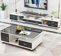 Meuble TV rétractable Combinaison de table basse Meubles de salon
