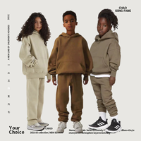 Sweatshirts pour jeunes en gros, couleur unie, sweats à capuche sport vierges, sweats à capuche en coton et laine pour enfants, garçons et filles
