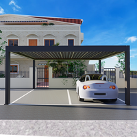 Nouveau style Carport Garages extérieurs en aluminium Carports de jardin modernes Villa Garages sur pied solides