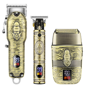 IRUIBEAUTY 2022D <span class=keywords><strong>tagliacapelli</strong></span> ricaricabile professionale con 8 pettini guida tutto in metallo rasoio Trimmer da uomo Set toelettatura - Product Image 5